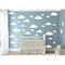 31 pcs Big Clouds Vinyl Wall Decals DIY Wall Sticker Removable Wall Art Decor 4-10 inch for Living Room Nursery Kids Room(White)